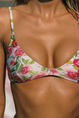 Lucy Scoop Bikini Top - Dolce - White Sands