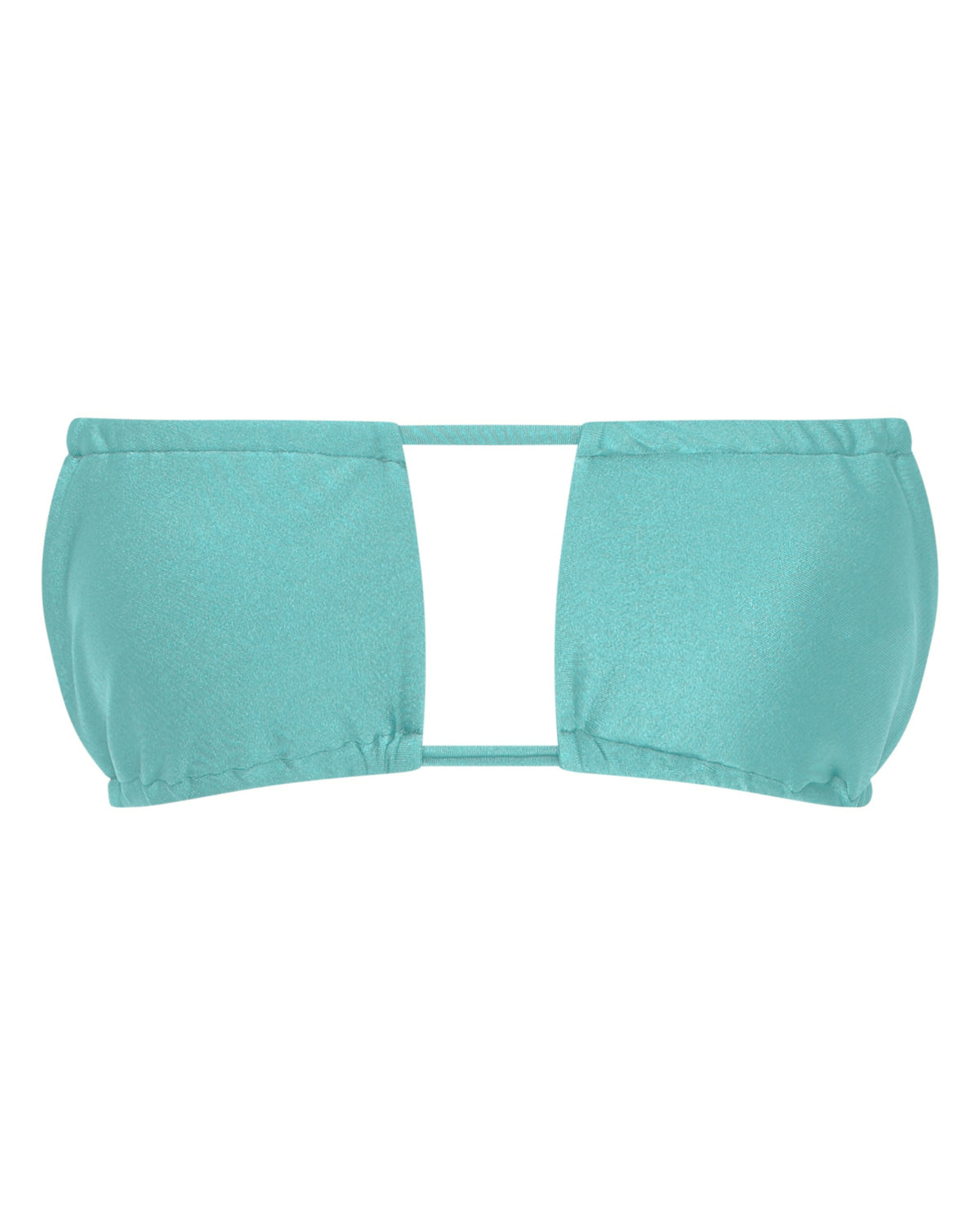 Noosa String Bikini Top - Cyan - White Sands