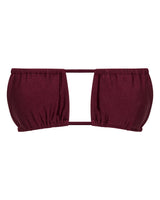 Noosa String Bikini Top - Merlot - White Sands
