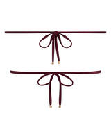 Noosa String Bikini Top - Merlot - White Sands