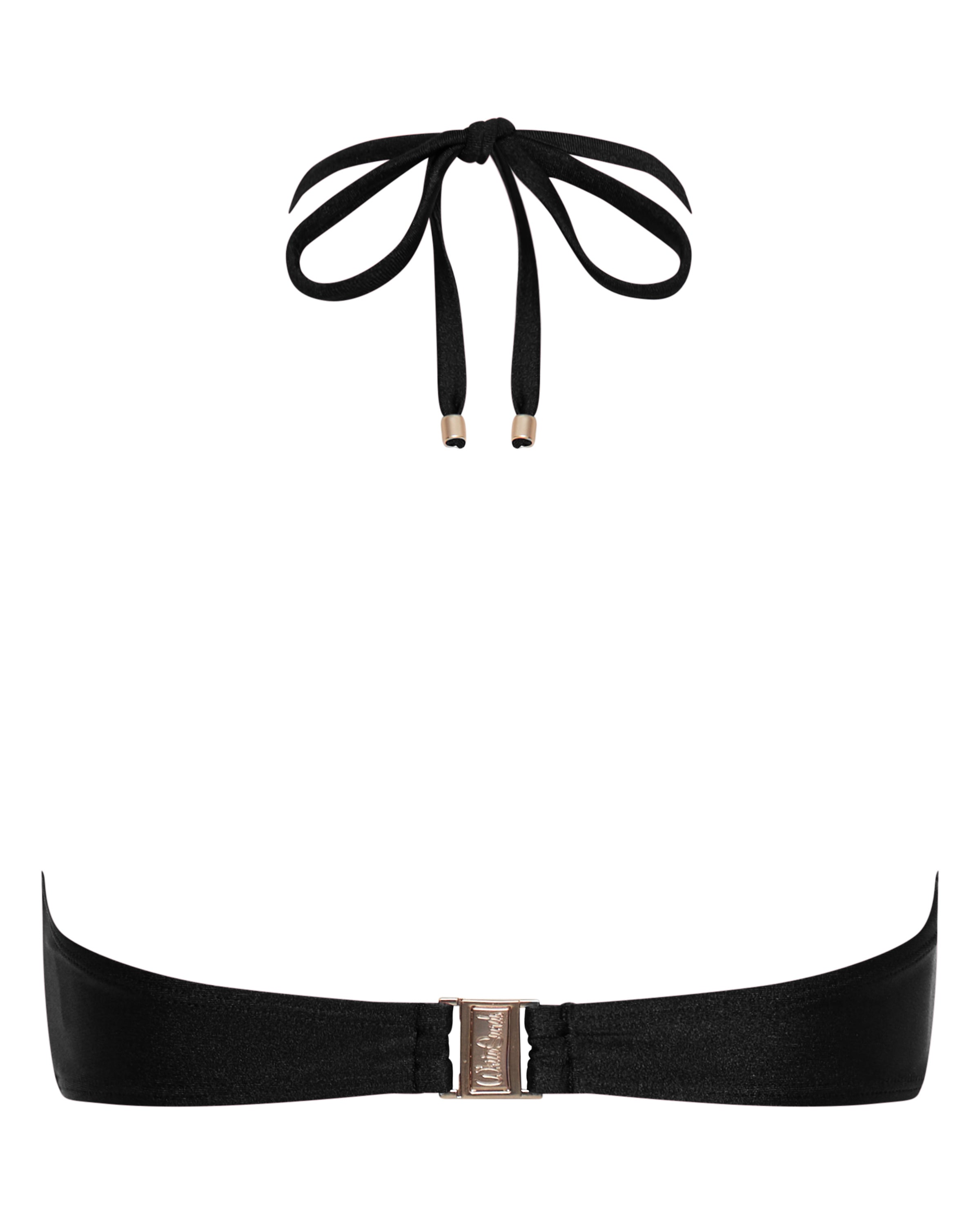 Mia Strapless Bandeau Bikini Top - Black - White Sands