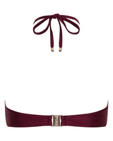 Mia Bandeau Bikini Top - Merlot - White Sands