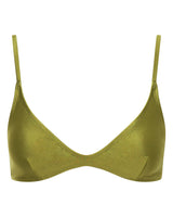 Lucy Scoop Bikini Top - Olive - White Sands
