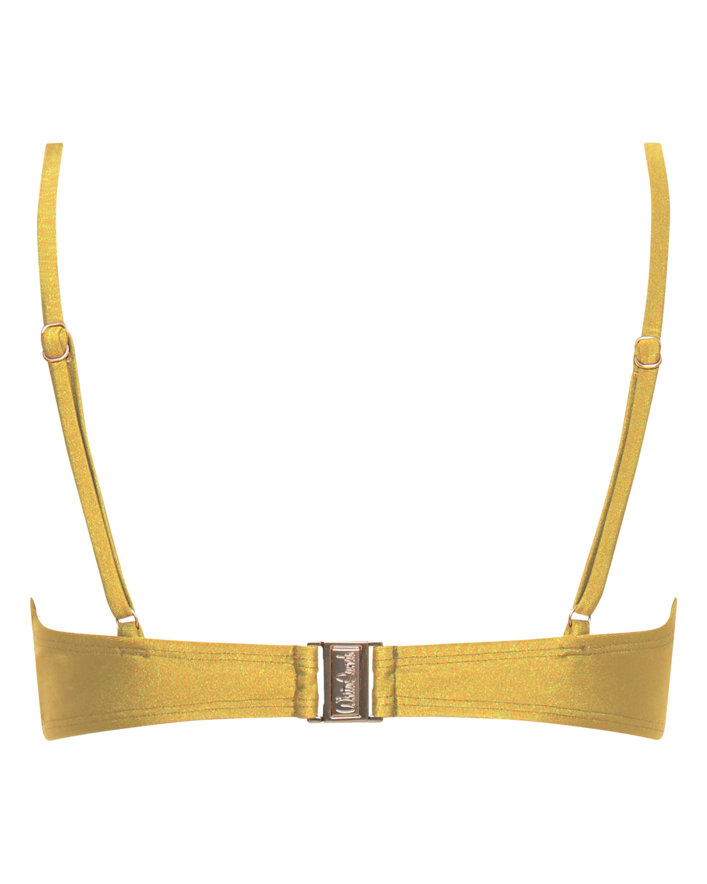 Lucy Scoop Bikini Top - Dorada - White Sands