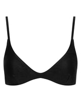 Lucy Scoop Bikini Top - Black - White Sands