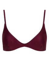 Lucy Scoop Bikini Top - Merlot - White Sands