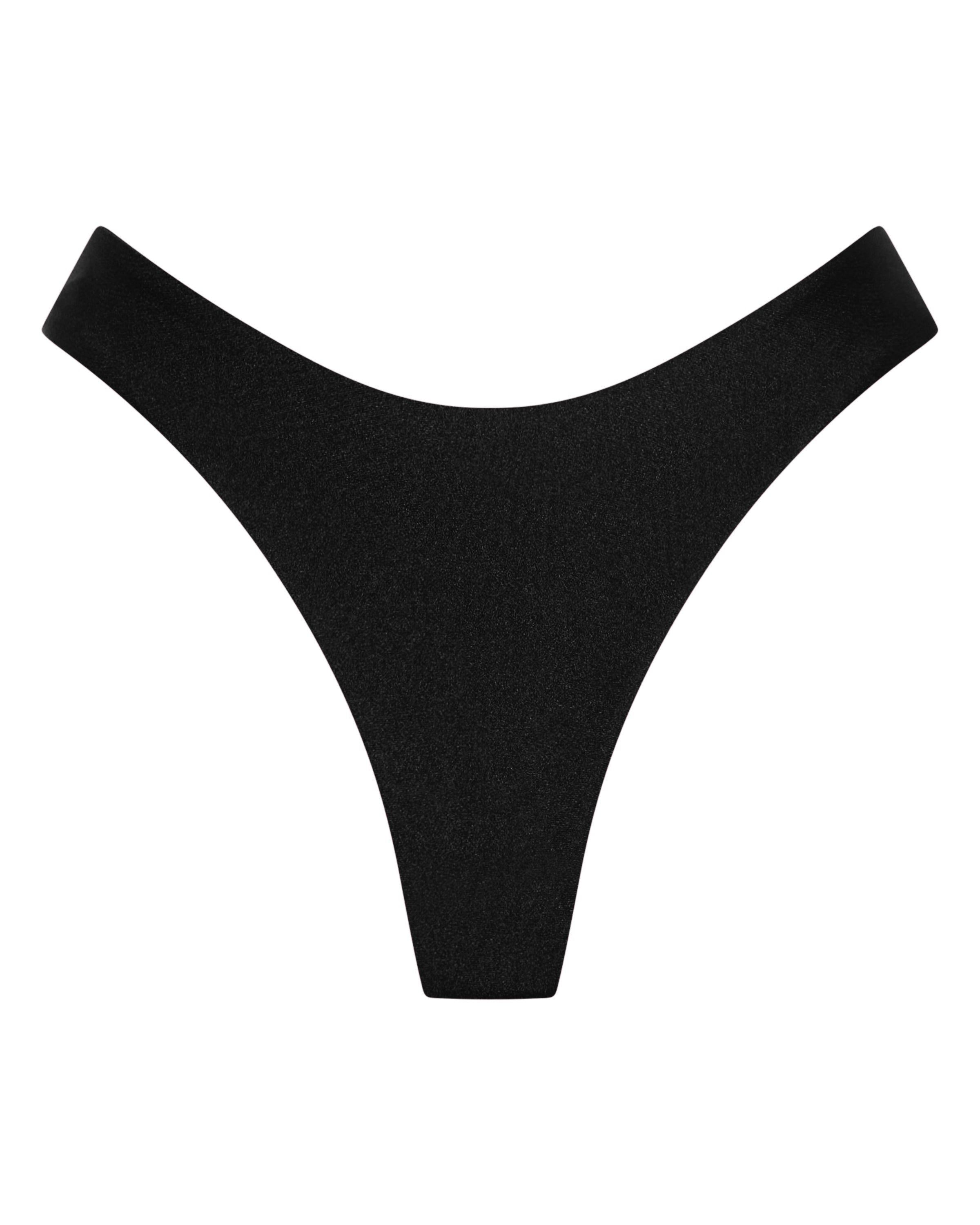 Byron Cheeky Bikini Bottoms - Black - White Sands