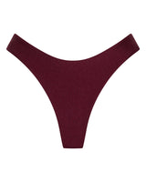 Byron Cheeky Bikini Bottoms - Merlot - White Sands