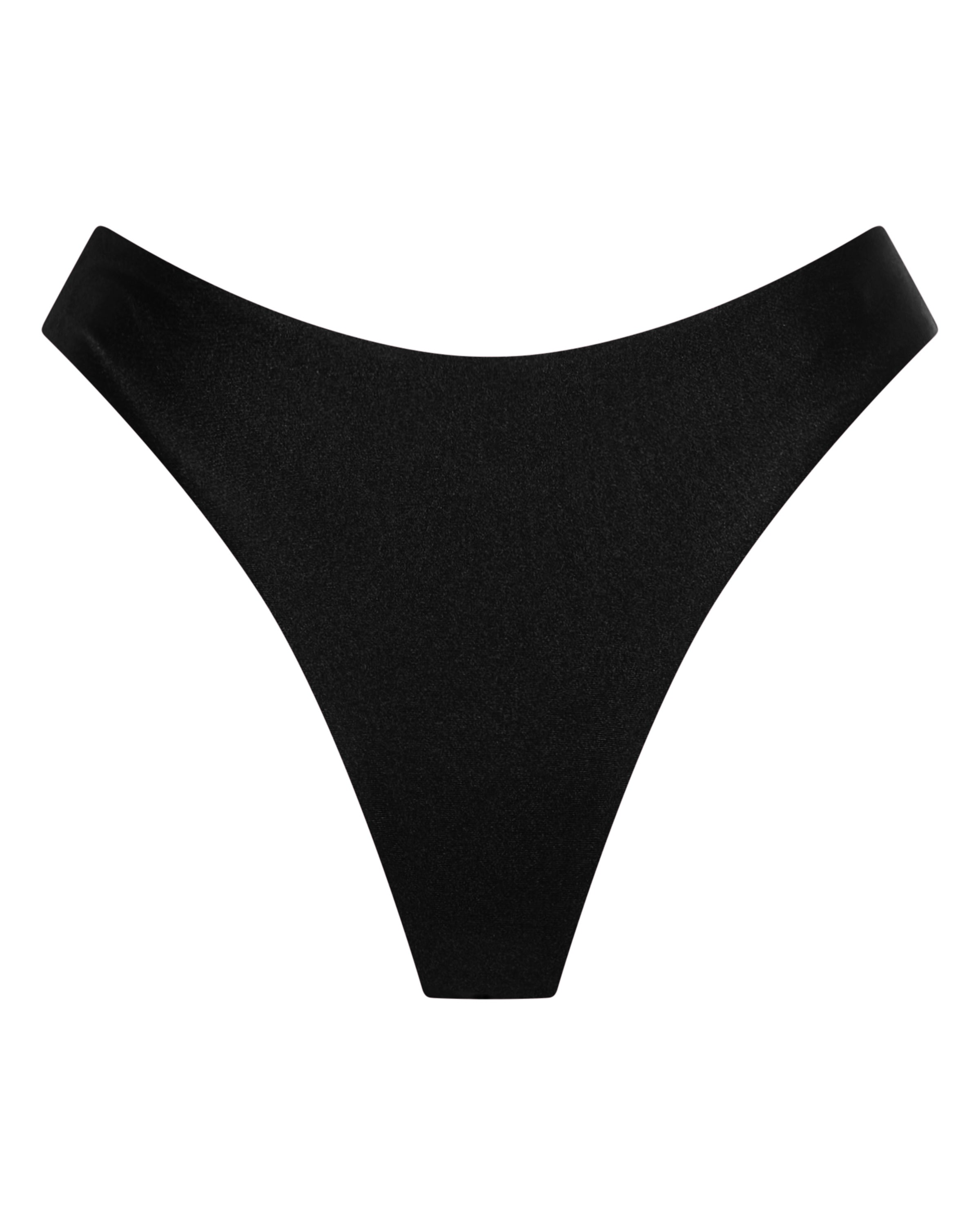 Byron Cheeky Bikini Bottoms - Black - White Sands