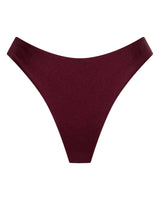 Byron Cheeky Bikini Bottoms - Merlot - White Sands