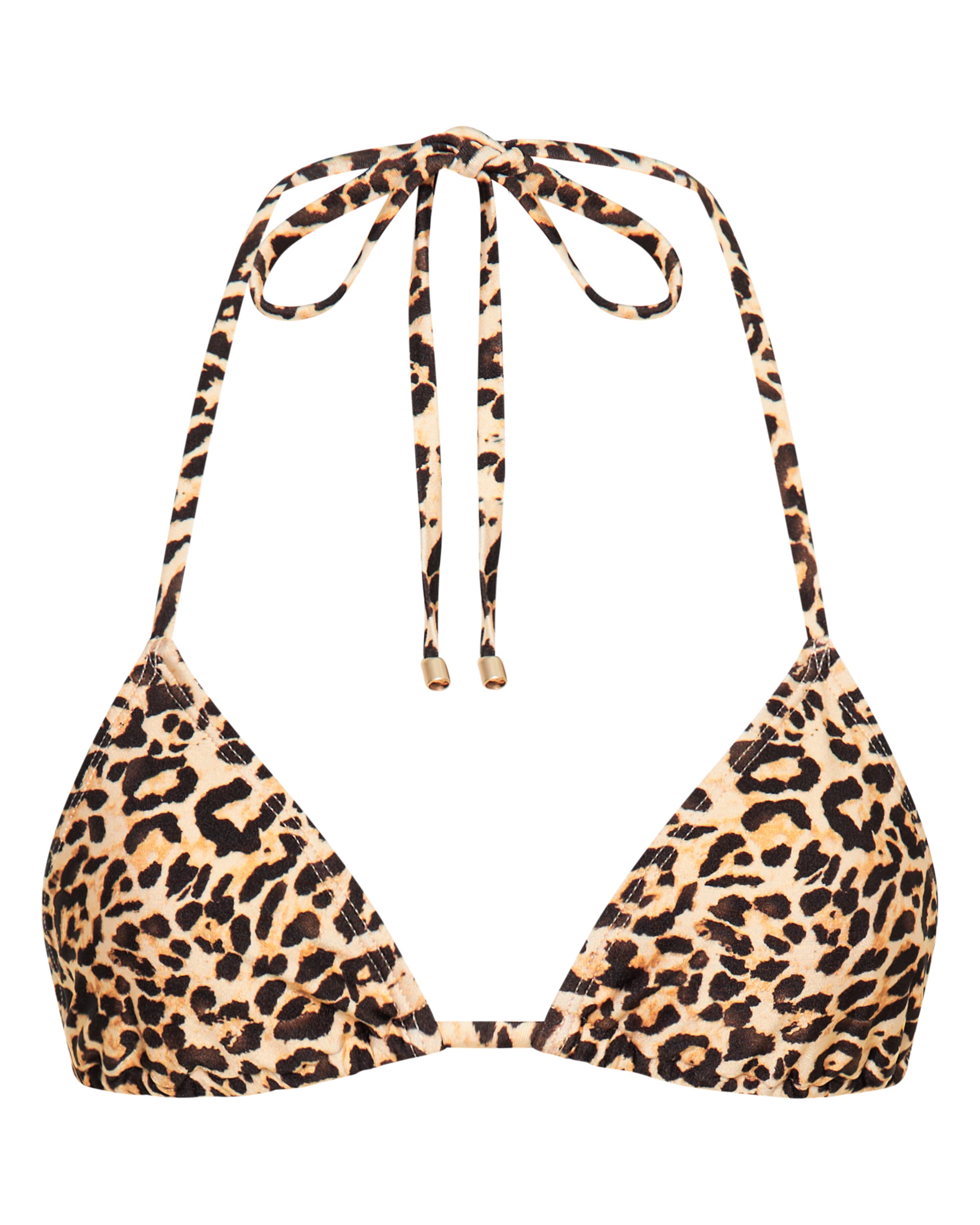 Eve Triangle Bikini Top - Leopard - White Sands