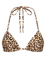 Eve Triangle Bikini Top - Leopard - White Sands