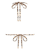 Eve Triangle Bikini Top - Leopard - White Sands