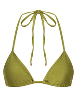 Eve Triangle Bikini Top - Olive - White Sands