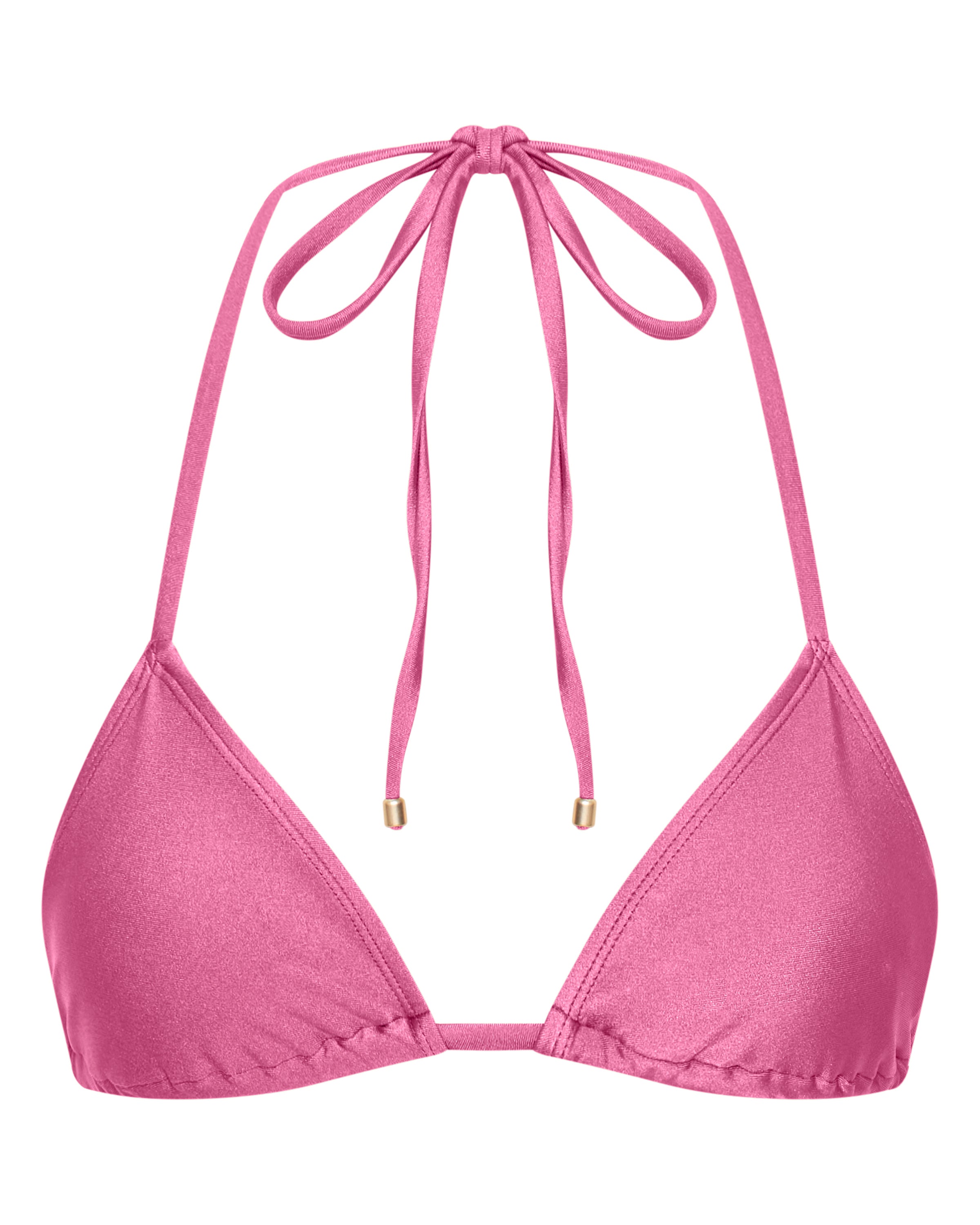 Eve Triangle Bikini Top - Peony - White Sands