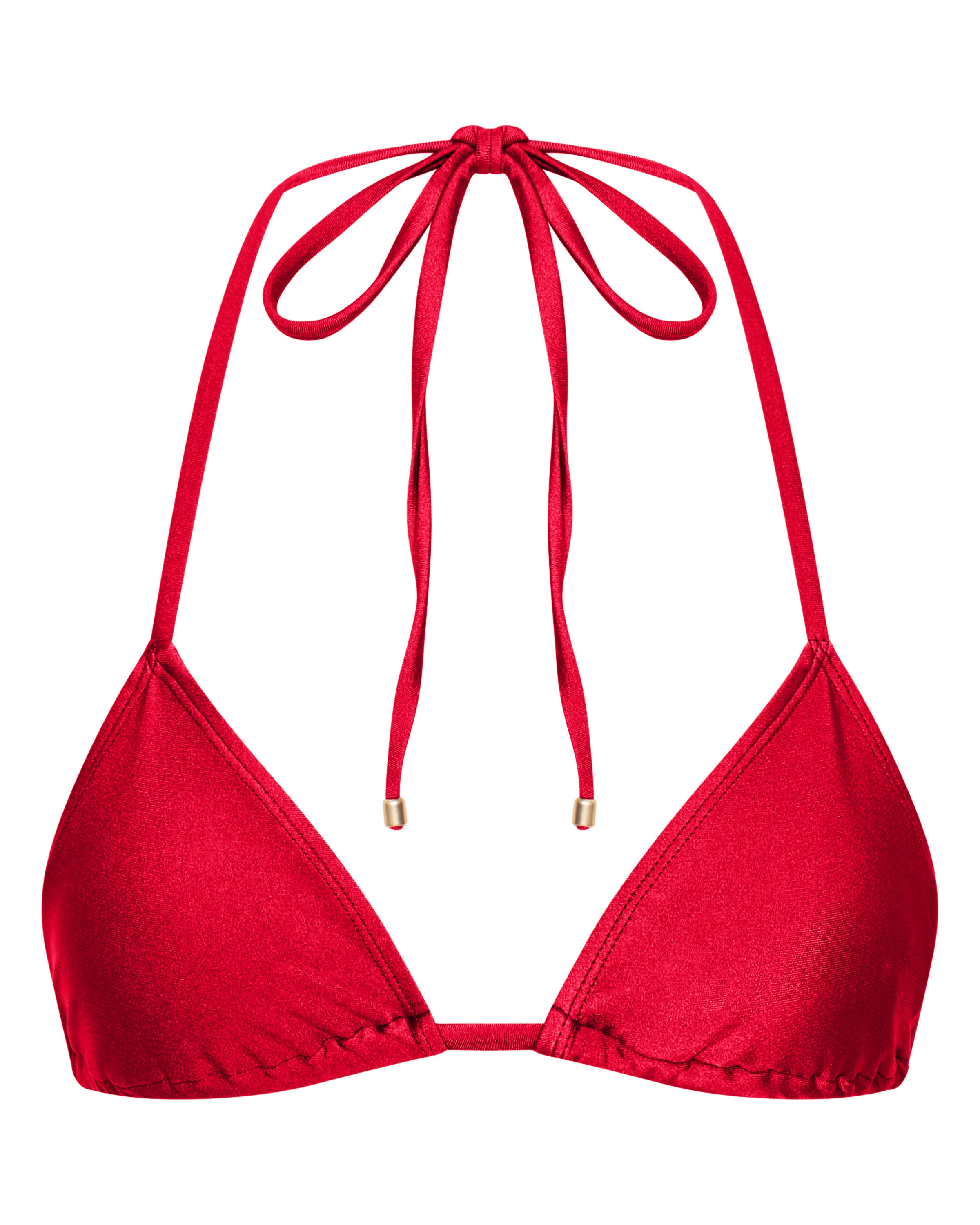 Eve Triangle Bikini Top - Cherry - White Sands