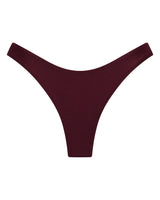 Bondi Brazilian Bikini Bottoms - Merlot - White Sands