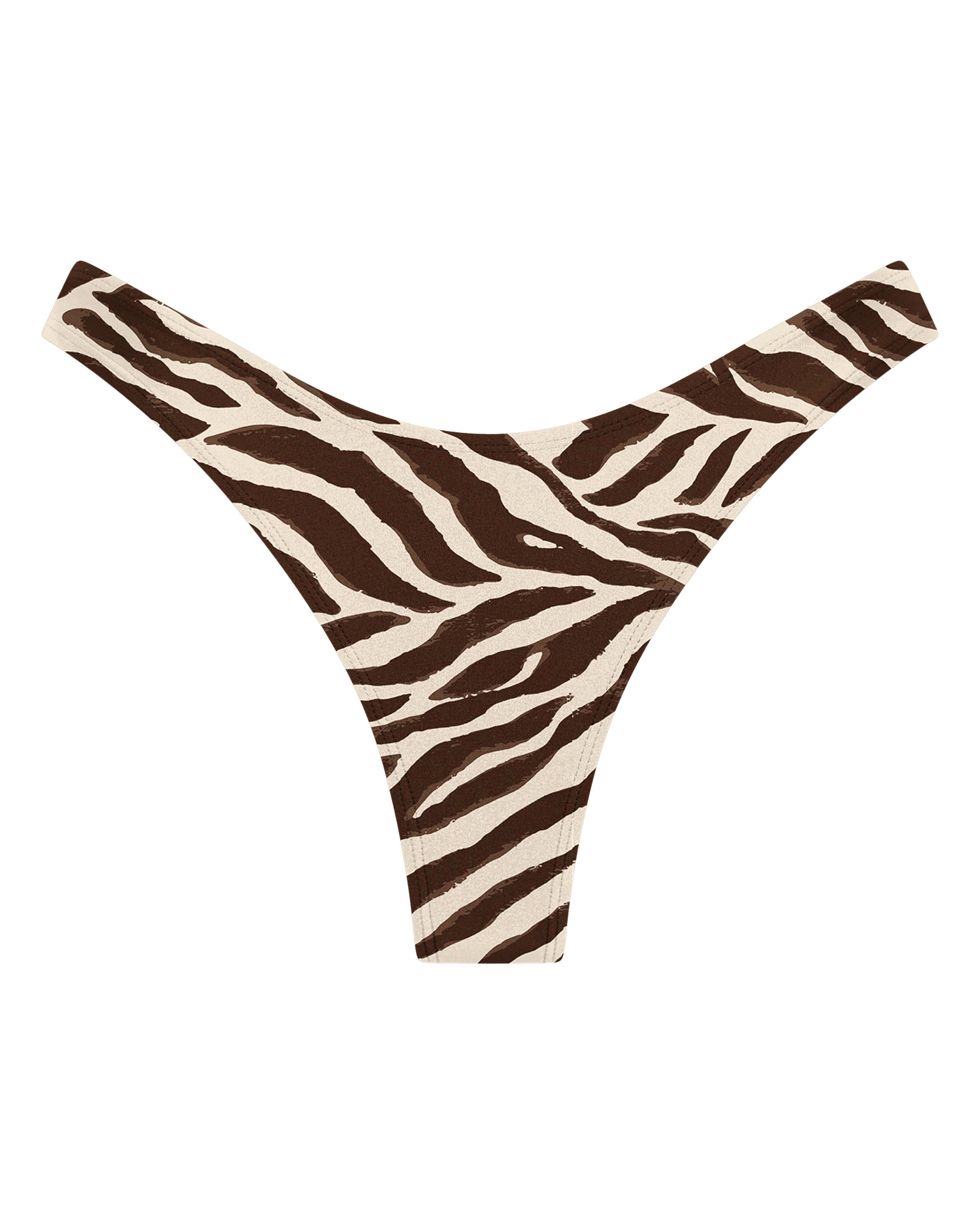 Bondi Brazilian Bikini Bottoms -Tiger - White Sands