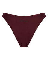 Bondi Brazilian Bikini Bottoms - Merlot - White Sands