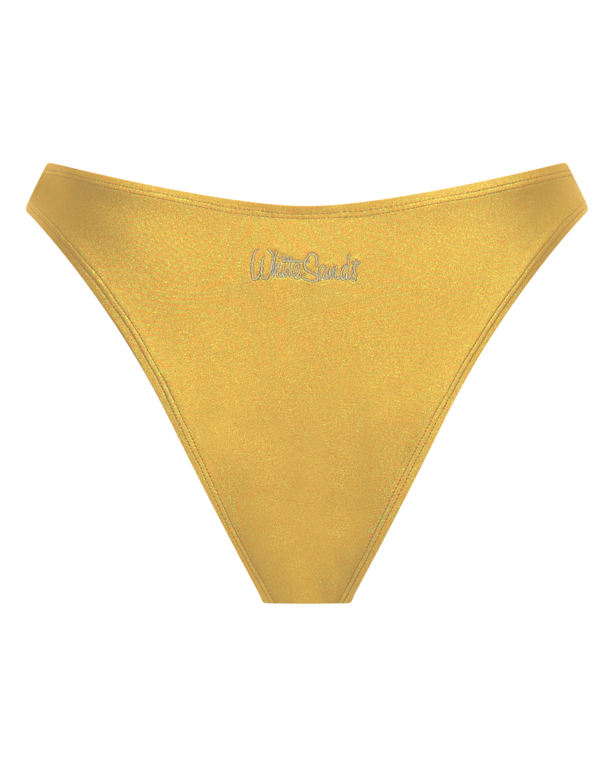 Bondi Brazilian Bikini Bottoms - Dorada - White Sands