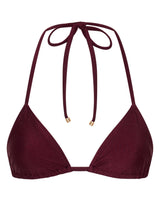Eve Triangle Bikini Top - Merlot - White Sands