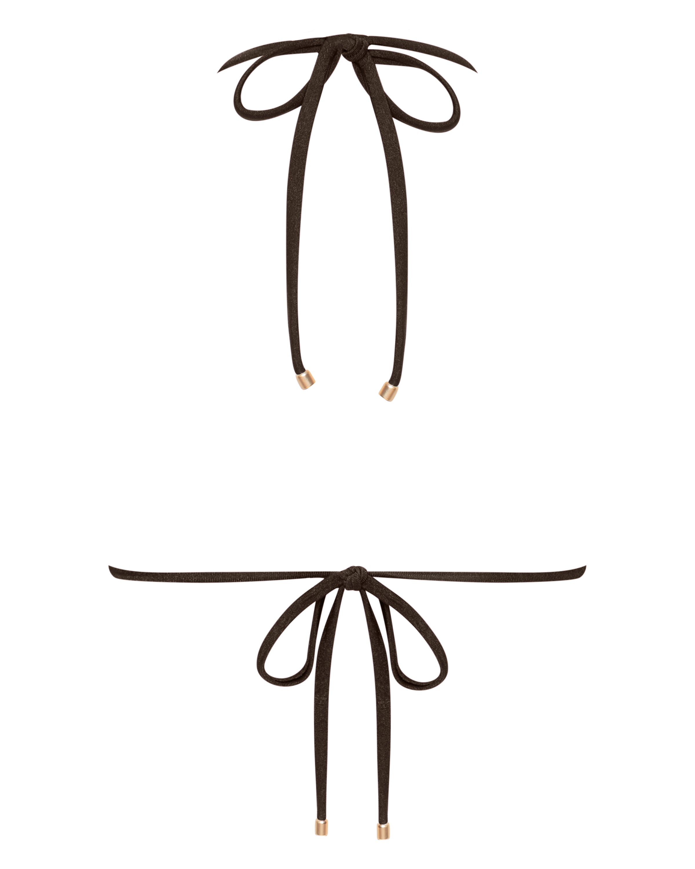 Eve Triangle Bikini Top - Chocolate - White Sands