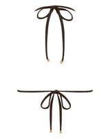 Eve Triangle Bikini Top - Chocolate - White Sands