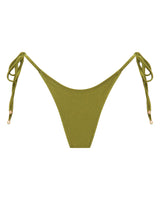 Hayman Thong Bikini Bottoms - Olive Green - White Sands