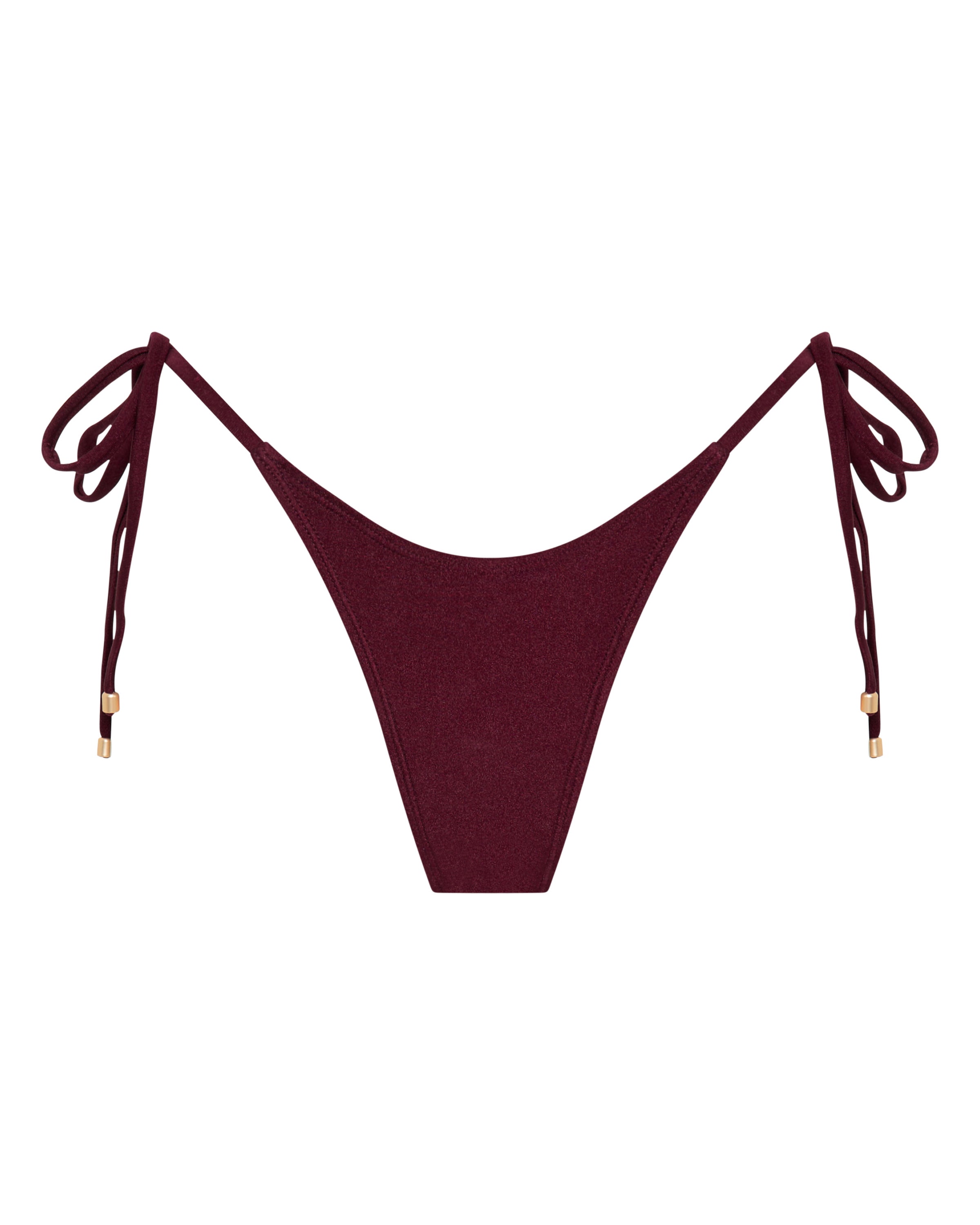 Hayman Thong Bikini Bottoms - Merlot - White Sands