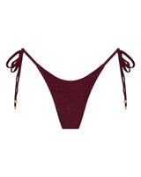 Hayman Thong Bikini Bottoms - Merlot - White Sands