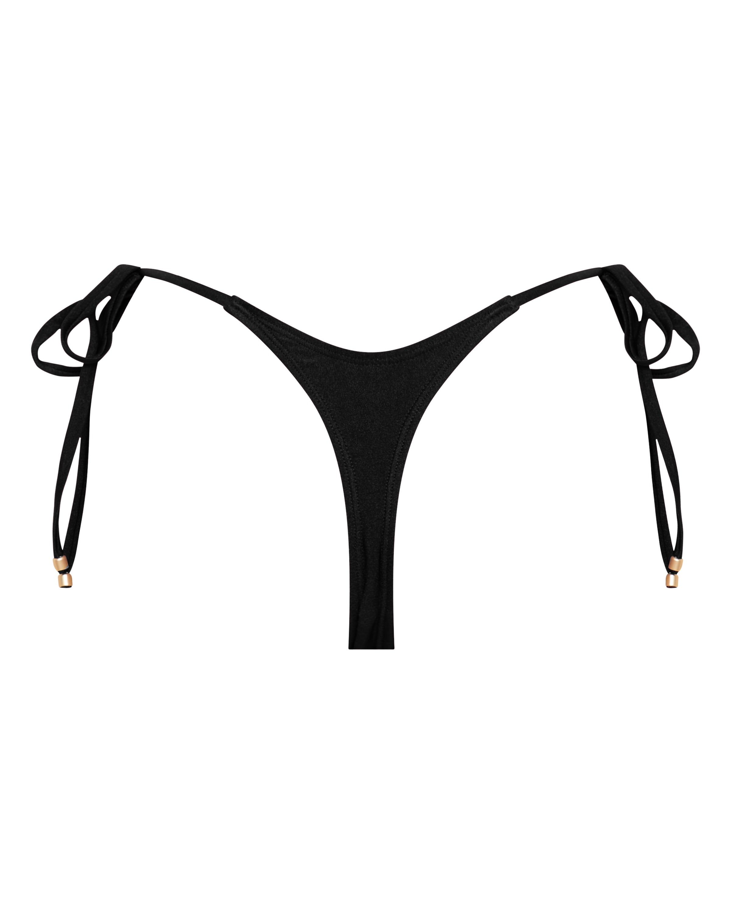 Hayman Thong Bikini Bottoms - Black - White Sands