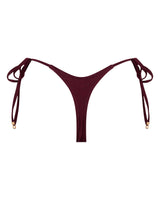 Hayman Thong Bikini Bottoms - Merlot - White Sands