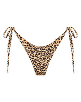 Tally String Bikini Bottoms - Leopard - White Sands