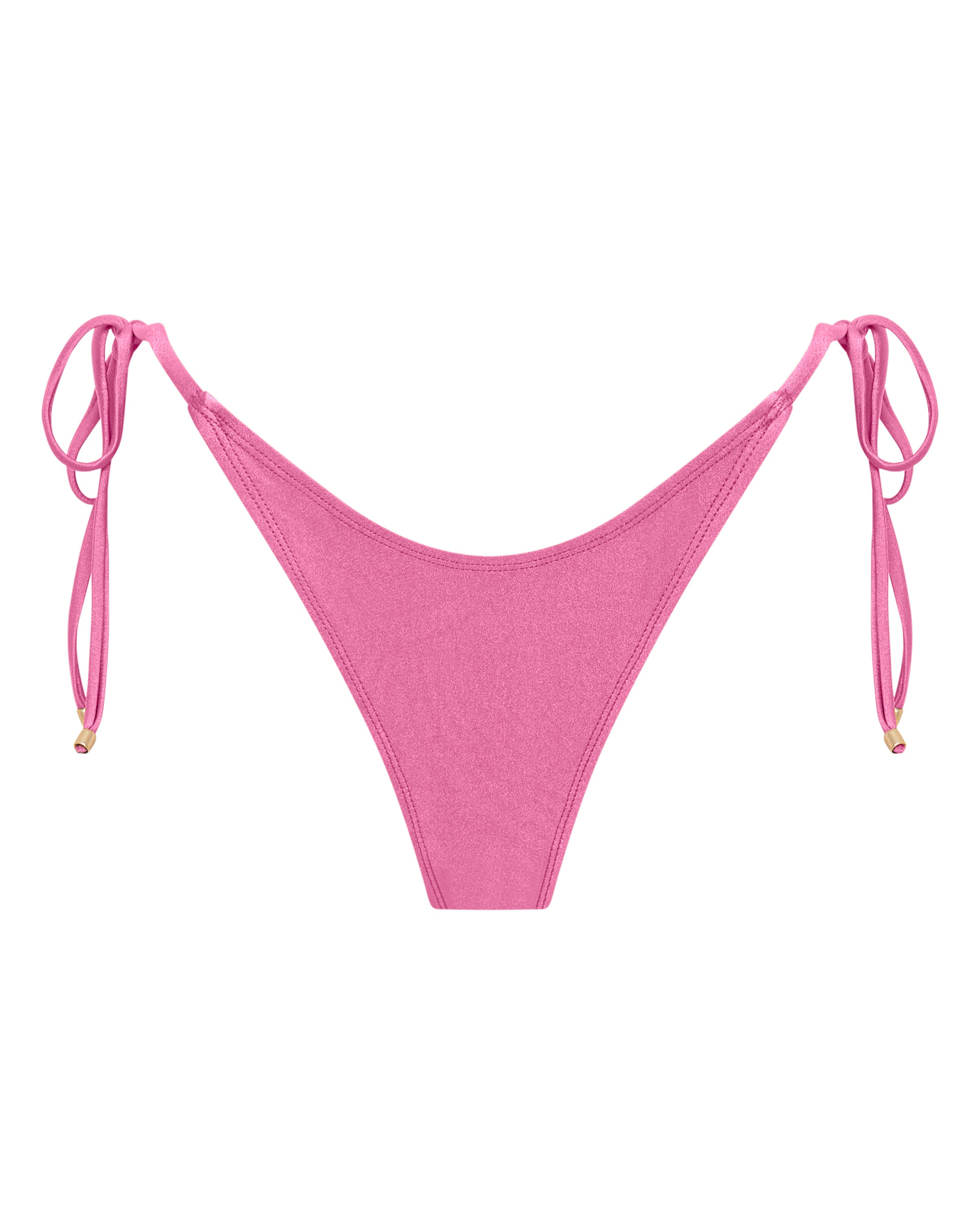 Tally String Bikini Bottoms - Peony - White Sands