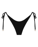 Tally String Bikini Bottoms - Black - White Sands