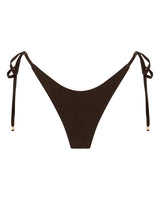 Tally String Bikini Bottoms - Chocolate - White Sands