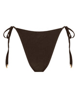 Tally String Bikini Bottoms - Chocolate - White Sands