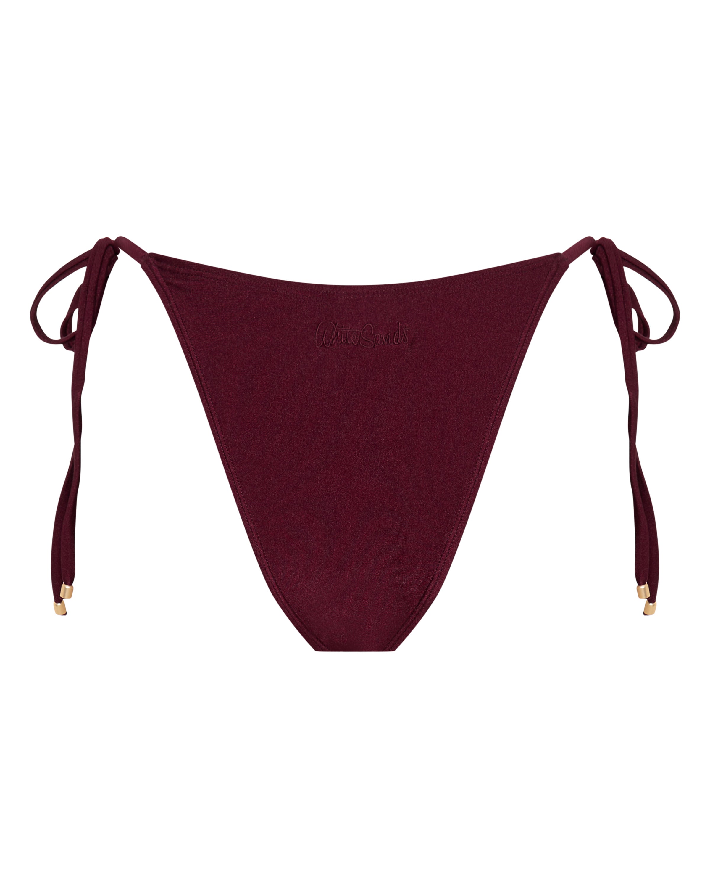 Tally String Bikini Bottoms - Merlot - White Sands