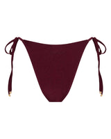 Tally String Bikini Bottoms - Merlot - White Sands