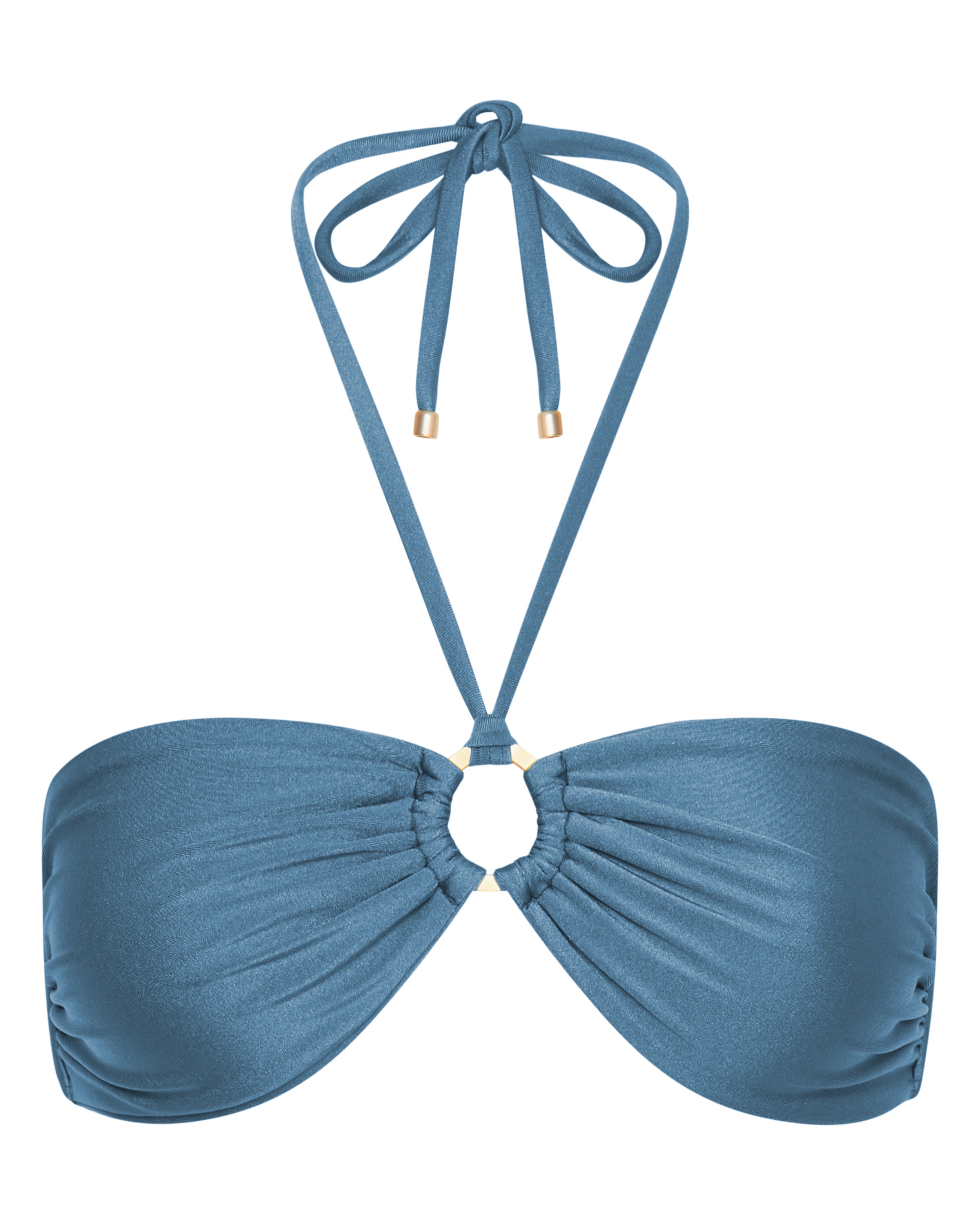 Mia Strapless Bandeau Bikini Top - Cendre - White Sands