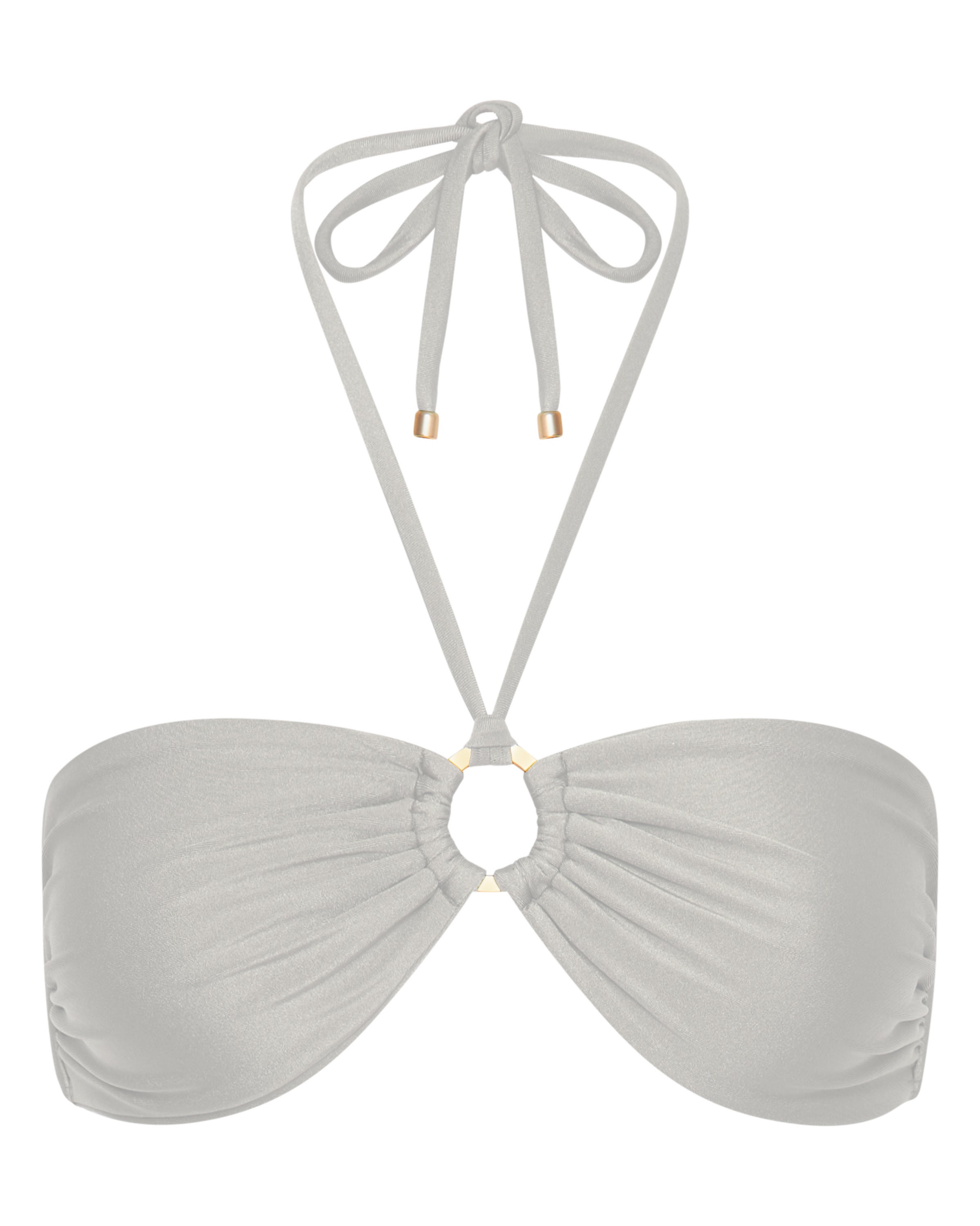 Mia Strapless Bandeau Bikini Top - White - White Sands