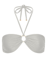 Mia Strapless Bandeau Bikini Top - White - White Sands