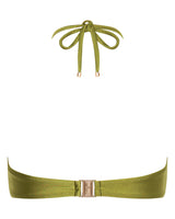Mia Bandeau Bikini Top - Olive - White Sands