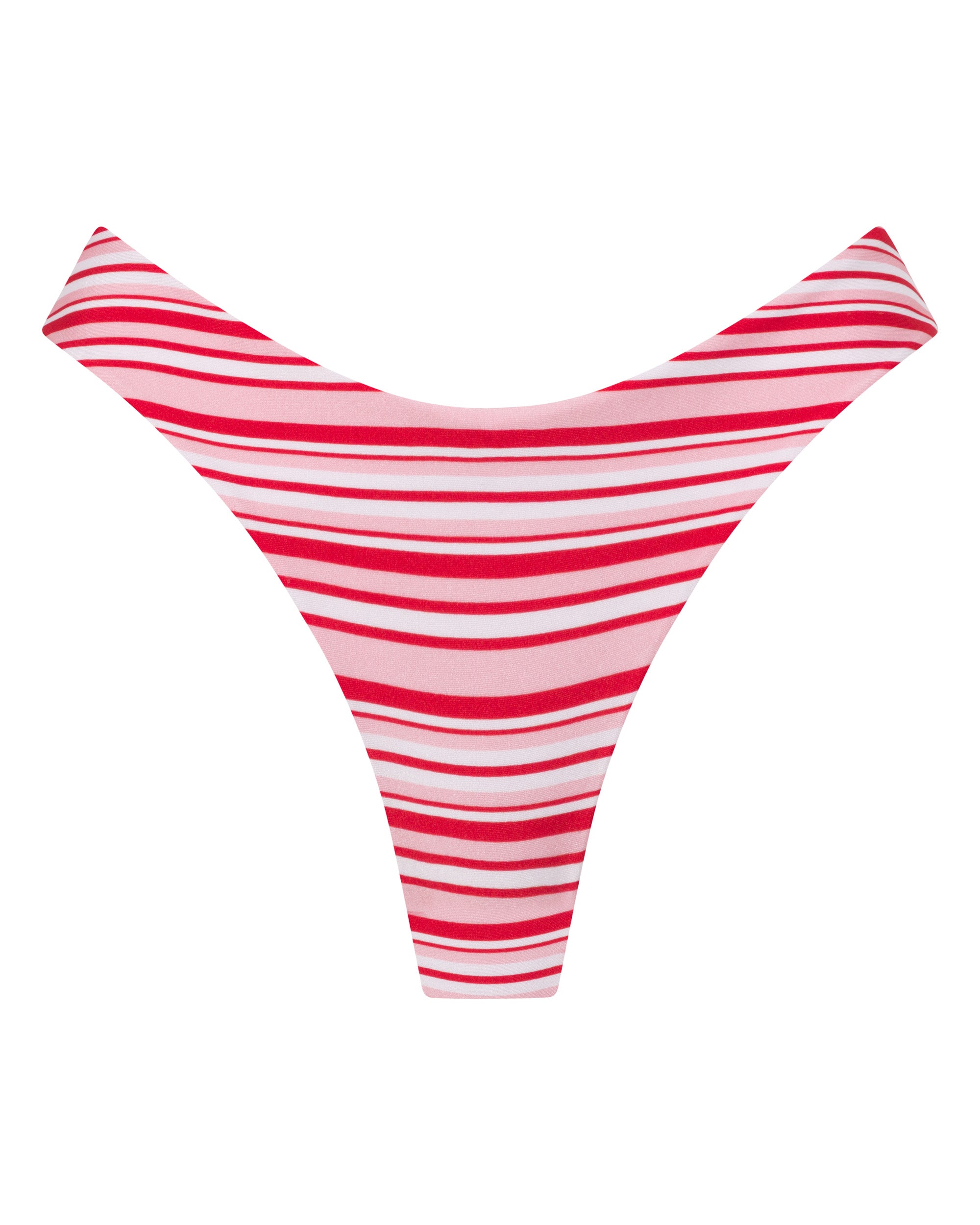 Byron Cheeky Bikini Bottoms - Candy Stripe - White Sands