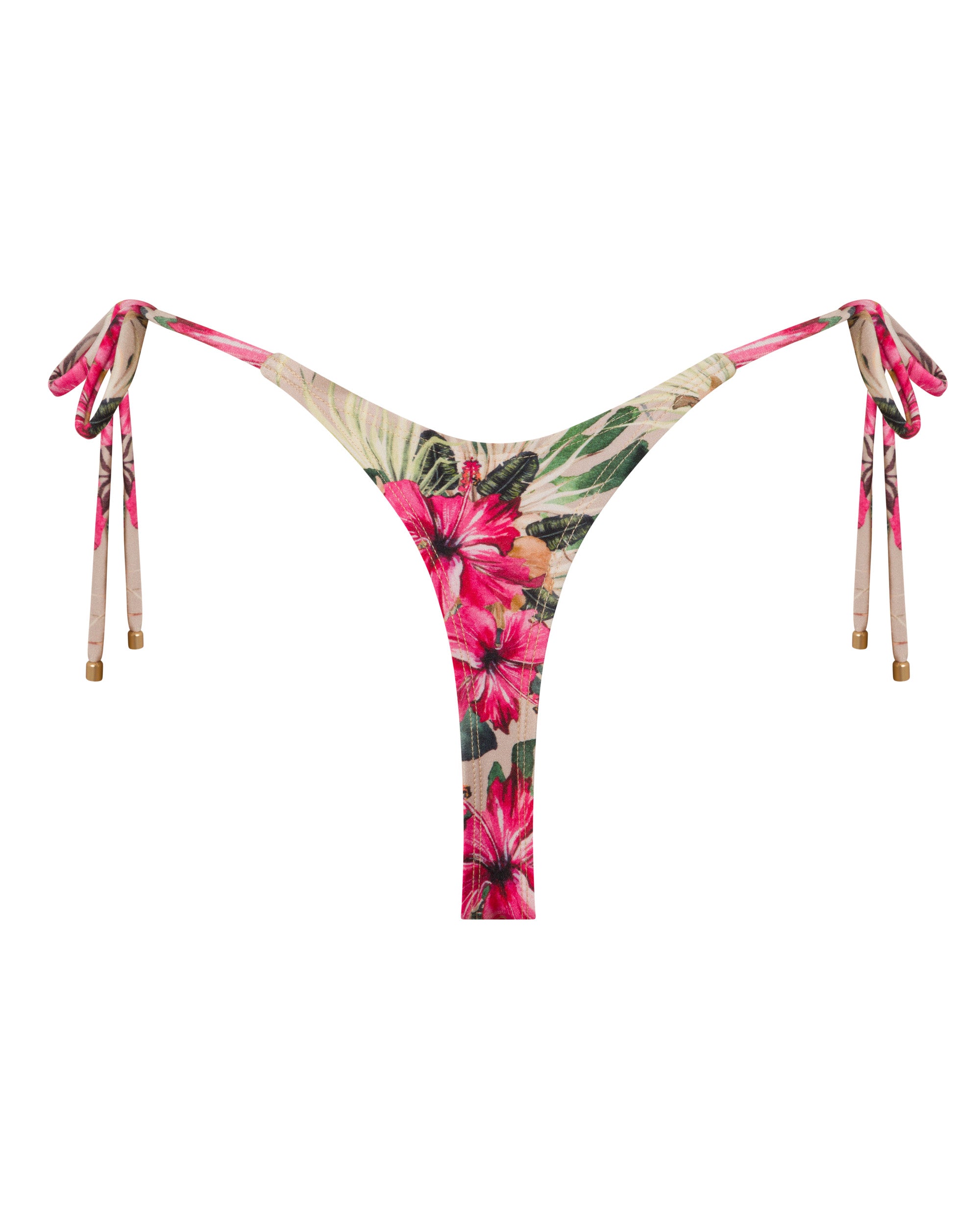 Hayman Thong Bikini Bottoms - Aloalo - White Sands