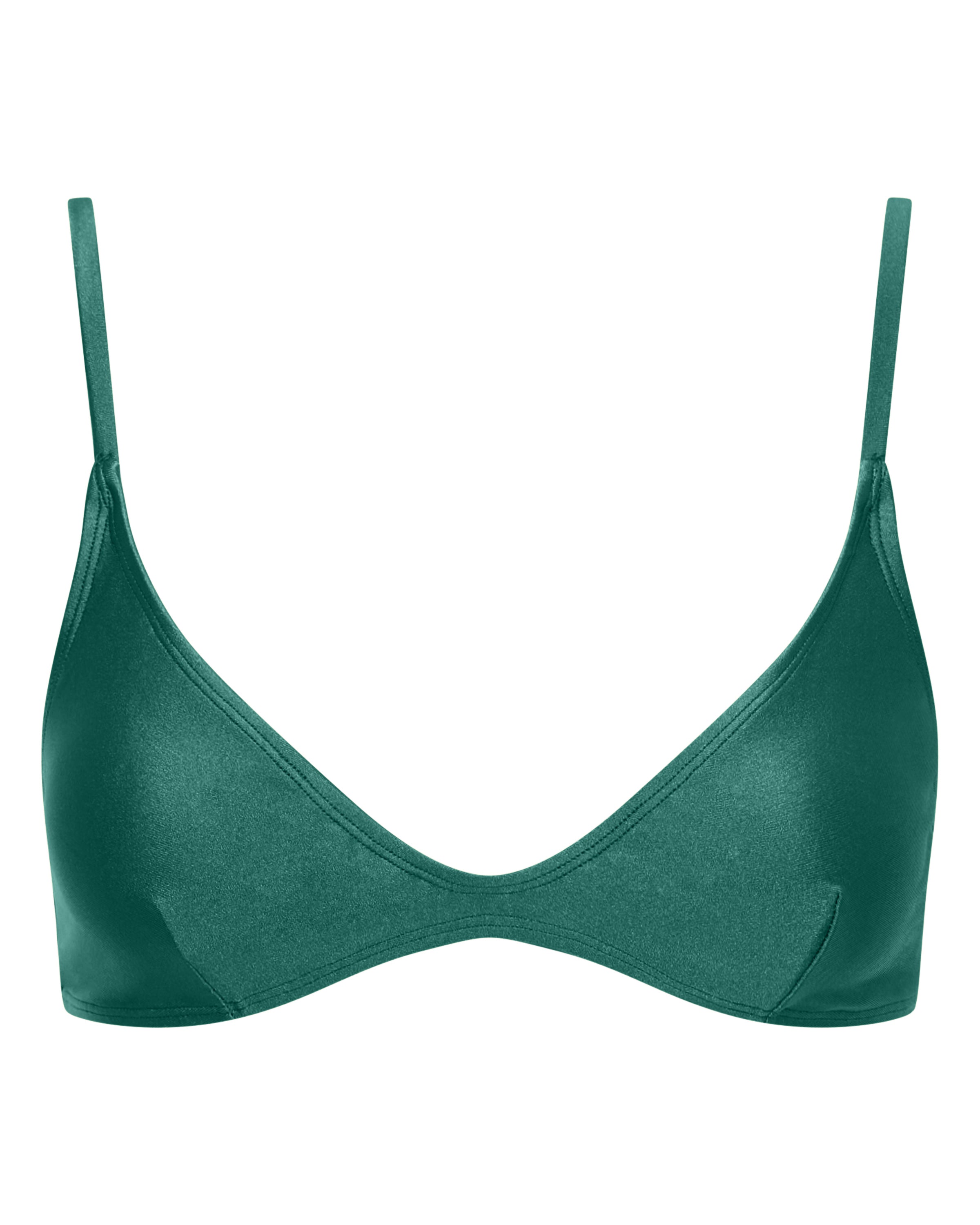 Lucy Scoop Bikini Top - Ivy - White Sands