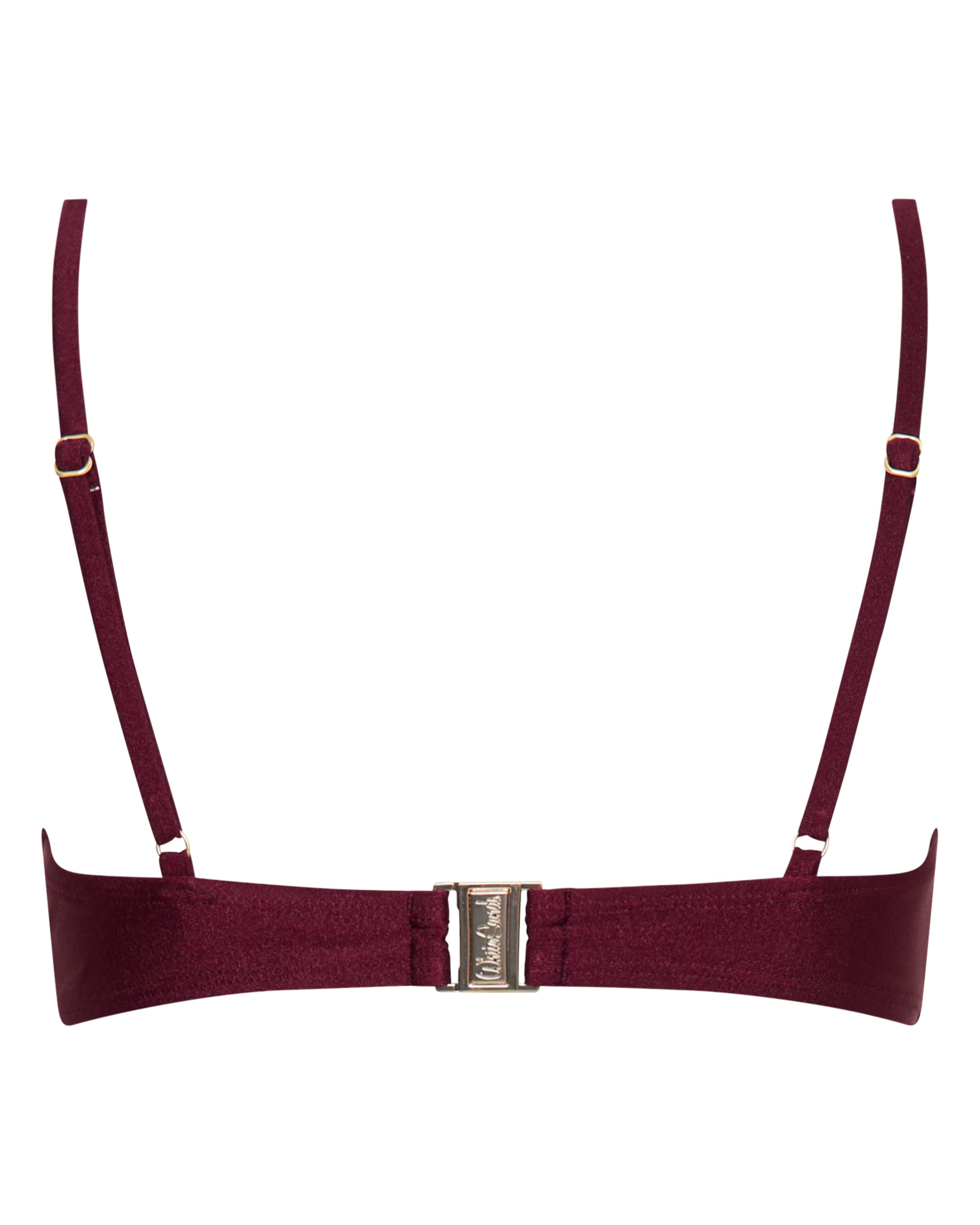 Lucy Scoop Bikini Top - Merlot - White Sands