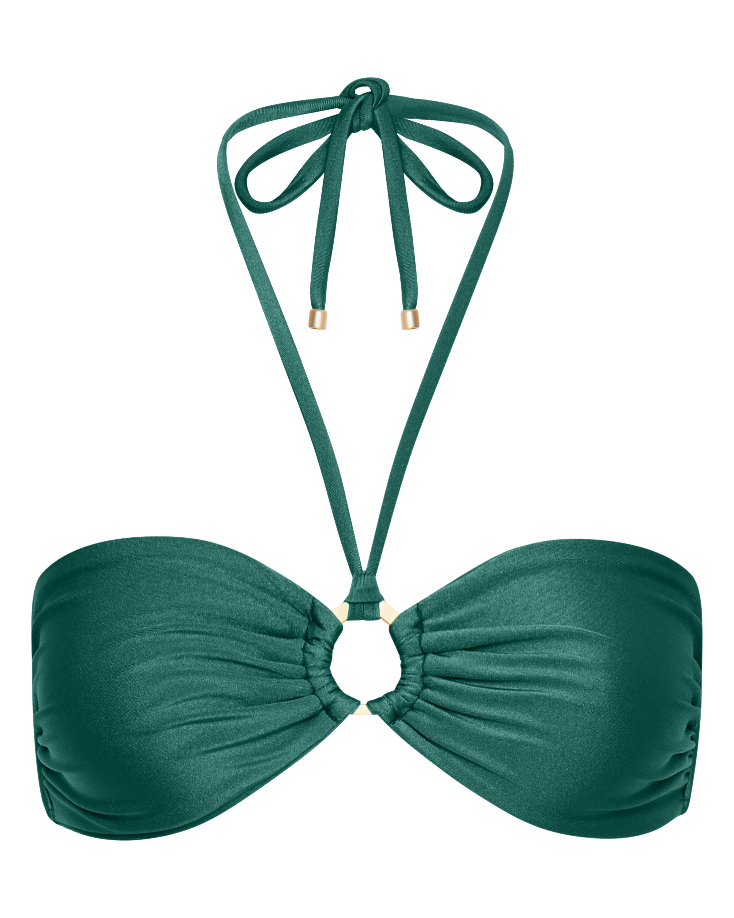 Mia Strapless Bandeau Bikini Top - Ivy - White Sands