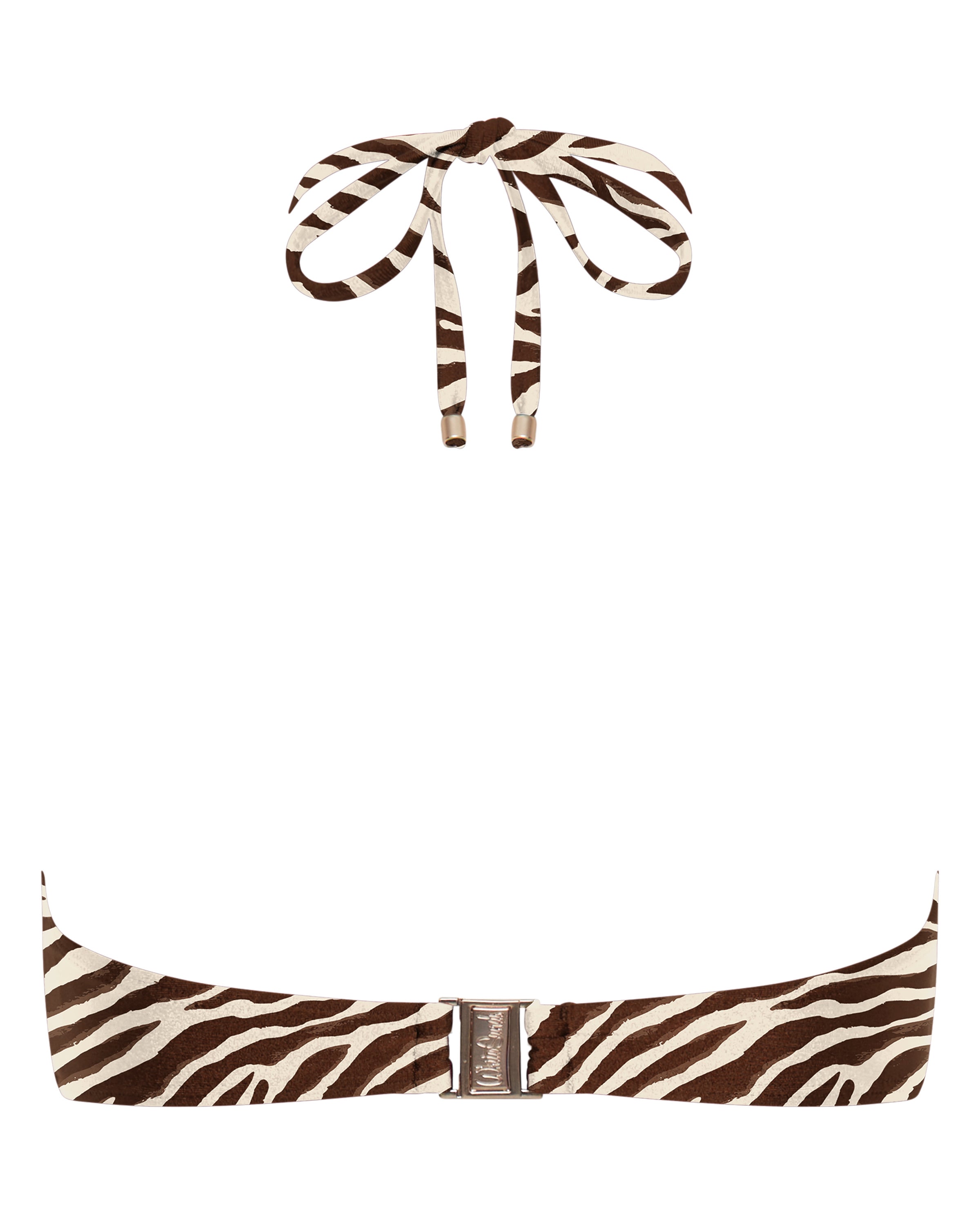 Mia Strapless Bandeau Bikini Top - Tiger - White Sands