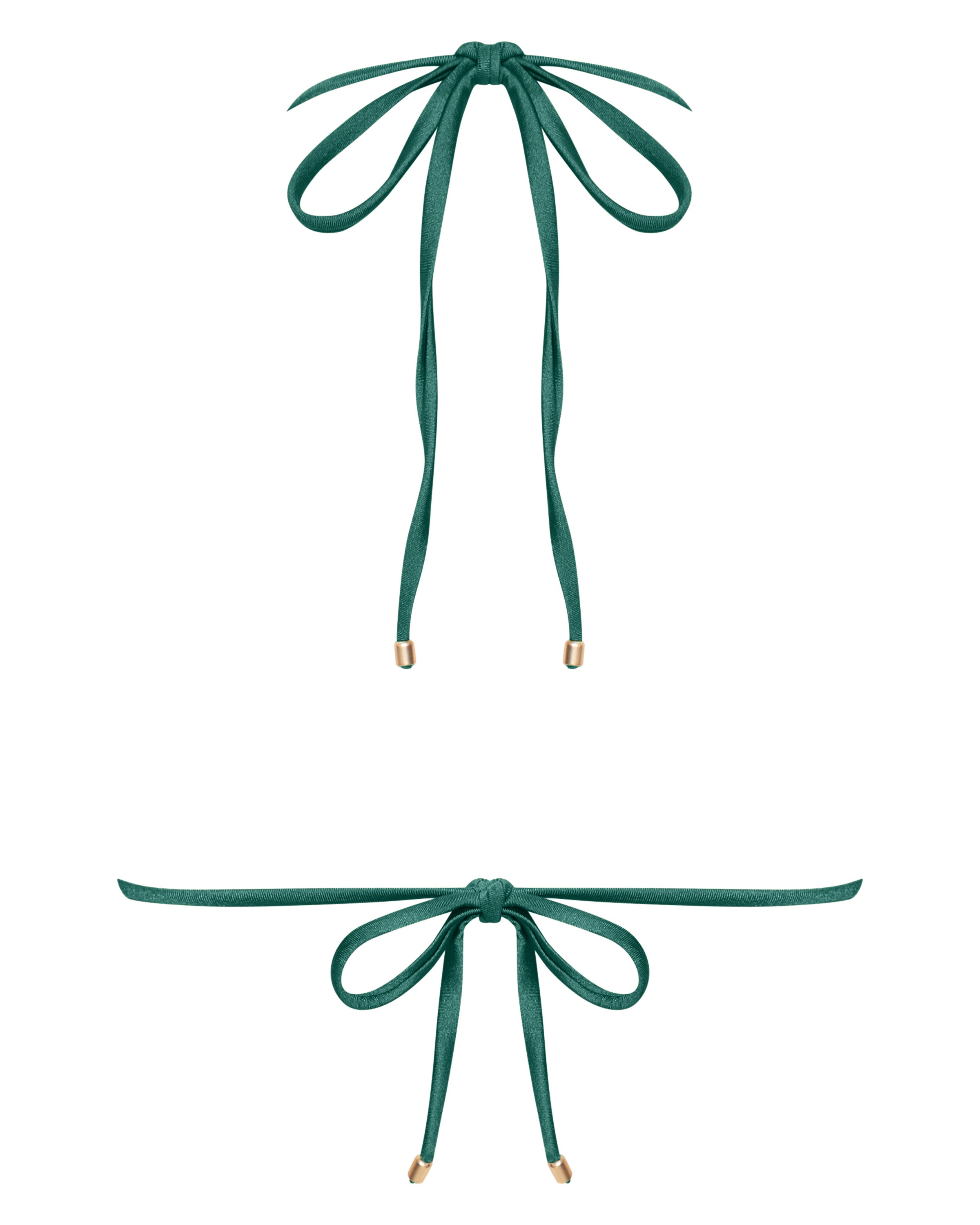 Eve Triangle Bikini Top - Ivy - White Sands
